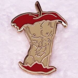 Apple Six Pack, Six Pack Apple Pin, An Apple A Day Keeps The Doctor Away Enam…